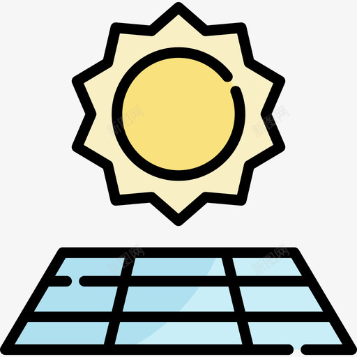 太阳能物联网线颜色图标svg_新图网 https://ixintu.com 太阳能 物联网 线颜色