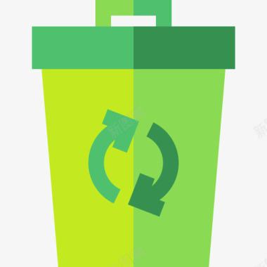 回收箱可再生能源12扁平图标图标