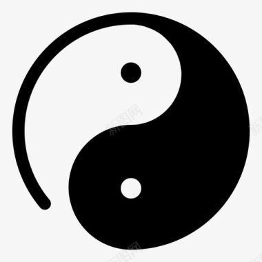 阴阳佛教中国图标图标