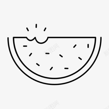 西瓜咬水果图标图标