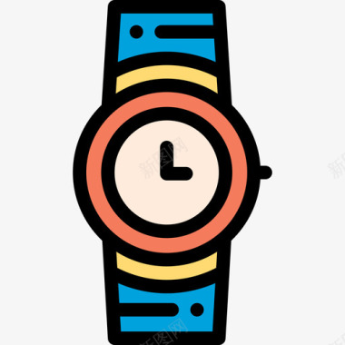 手表户外活动14线性颜色图标图标