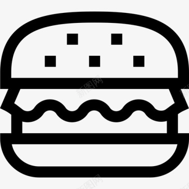 汉堡烧烤6直系图标图标