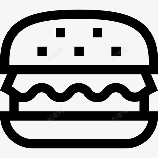 汉堡烧烤6直系图标svg_新图网 https://ixintu.com 汉堡 烧烤6 直系