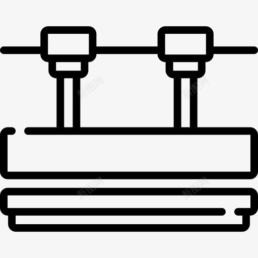 机械压力机工业30线性图标svg_新图网 https://ixintu.com 工业30 机械压力机 线性