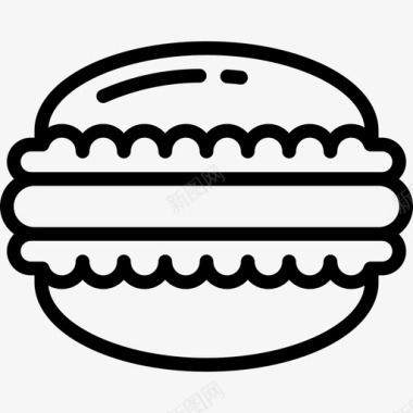 汉堡美食9直系图标图标