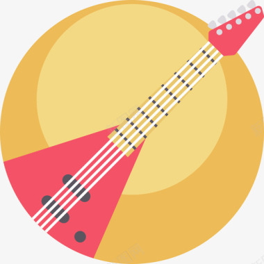 电吉他乐器9扁平图标图标