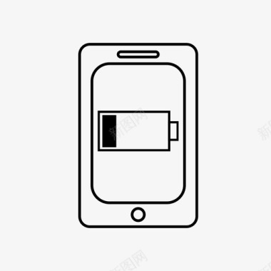 低电量手机充电图标图标
