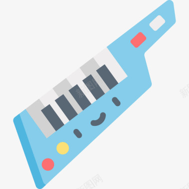 Keytar乐器14扁平图标图标