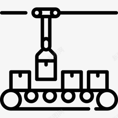 工业30直线输送机图标图标
