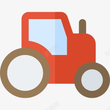 拖拉机农场4扁平图标图标