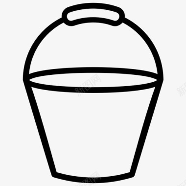 桶油漆桶器具图标图标