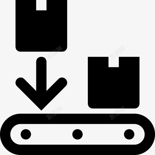 传送带交付包裹图标svg_新图网 https://ixintu.com 交付 传送带 分拣 包裹