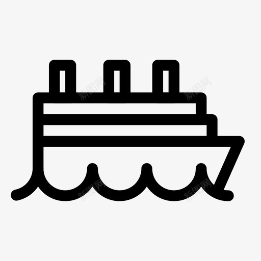 航行游船度假图标svg_新图网 https://ixintu.com 度假 旅行 旅行和度假 泰坦尼克号 游船 航行 轮船