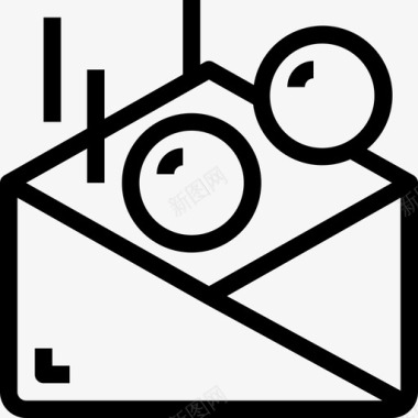 电子邮件业务概念直邮图标图标