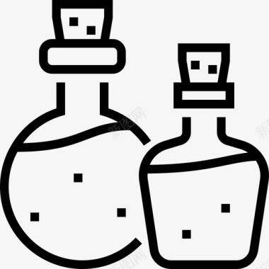 药剂游戏元素2线性图标图标