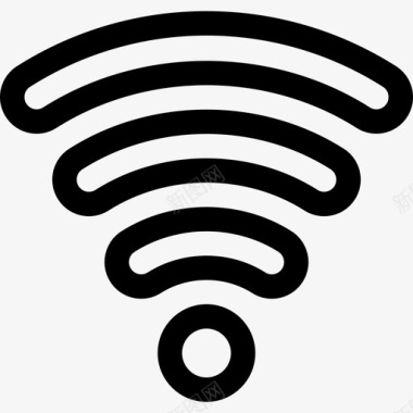 Wifi信号购物中心6线性图标图标