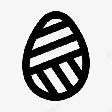 鸡蛋基督教复活节图标图标