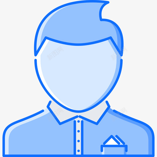 伙计17号人物蓝色图标svg_新图网 https://ixintu.com 17号人物 伙计 蓝色