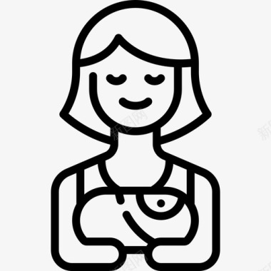 母亲产妇直系亲属图标图标