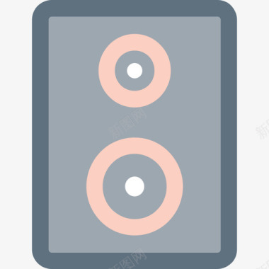 扬声器音乐31线性颜色图标图标