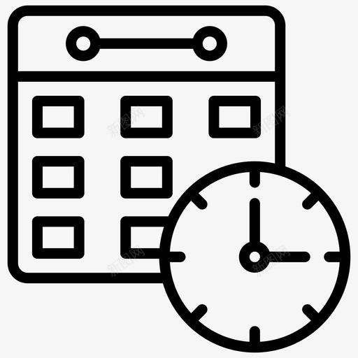 时间表约会日历图标svg_新图网 https://ixintu.com 事件 会议 储蓄和投资行图标 日历 日程表 时间表 约会