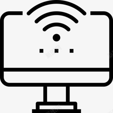Wifi网络和数据库2线性图标图标