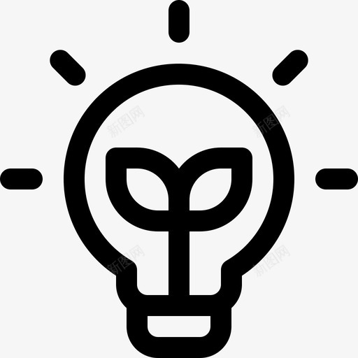 灯泡温室3线性图标svg_新图网 https://ixintu.com 温室3 灯泡 线性