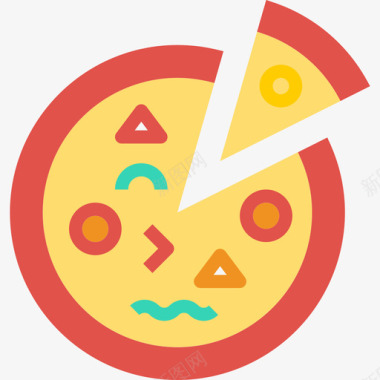 披萨生日派对29平铺图标图标