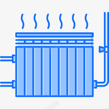暖气12号楼蓝色图标图标