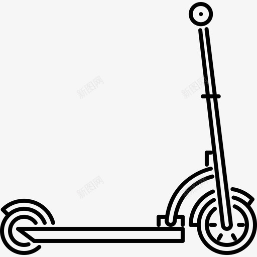 滑板车运输36直线图标svg_新图网 https://ixintu.com 滑板车 直线 运输36
