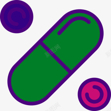 药物药物3线性颜色图标图标