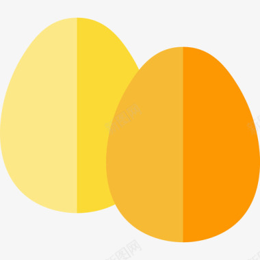 鸡蛋面包店3扁平图标图标
