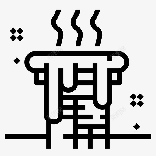 烟囱砖头圣诞节图标svg_新图网 https://ixintu.com 圣诞老人 圣诞节 烟囱 砖头