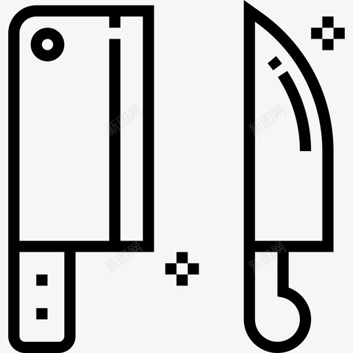 餐刀厨房工具11线性图标svg_新图网 https://ixintu.com 厨房工具11 线性 餐刀