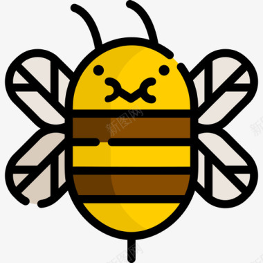 蜜蜂28号春线形颜色图标图标