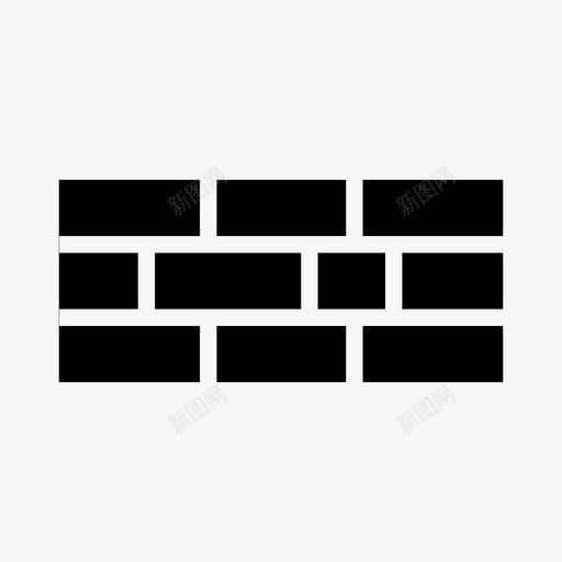 砖块建筑砖墙图标svg_新图网 https://ixintu.com 前进 填充图标 建筑 砖块 砖墙
