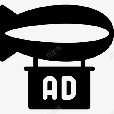 飞艇营销和广告8填充图标图标