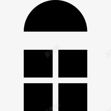 实心窗结构和工具图标图标