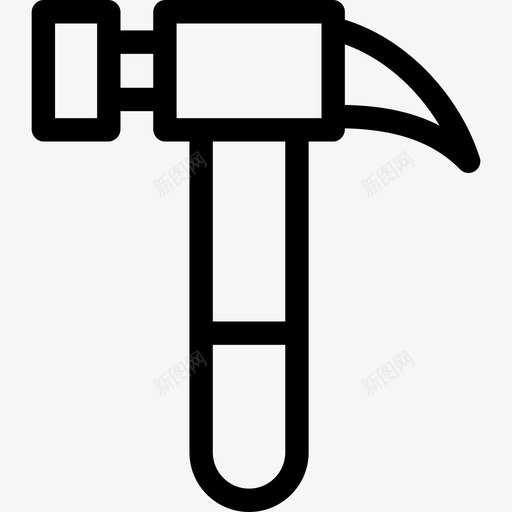 锤结构和工具2线性图标svg_新图网 https://ixintu.com 线性 结构和工具2 锤