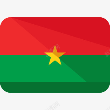 布基纳法索国旗5平坦图标图标