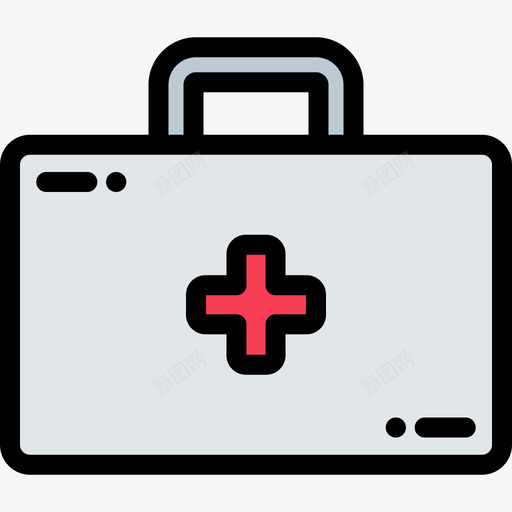 急救箱紧急情况线性颜色图标svg_新图网 https://ixintu.com 急救箱 紧急情况 线性颜色