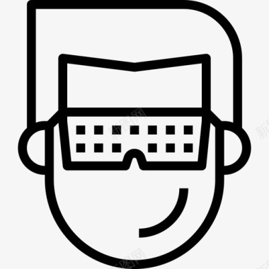 Ar眼镜机器人18线性图标图标