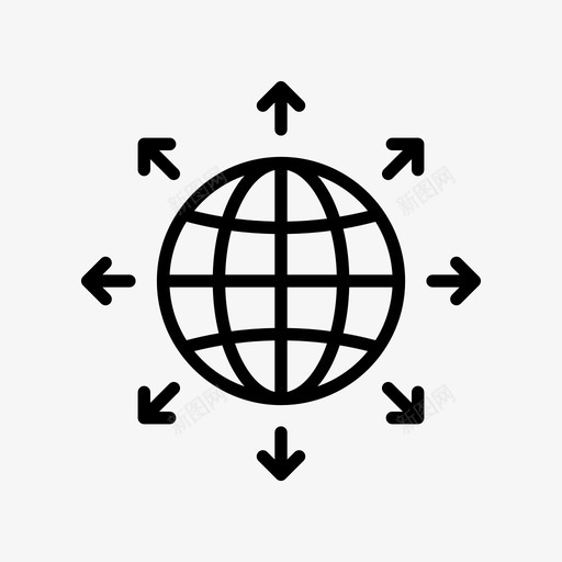 全球网络世界图标svg_新图网 https://ixintu.com 世界 全球 工作室产品开发 网络