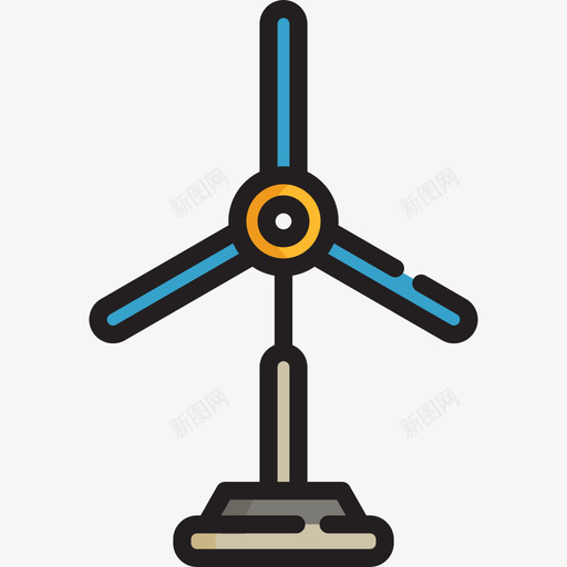风车工业过程2线性颜色图标svg_新图网 https://ixintu.com 工业过程2 线性颜色 风车