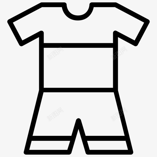 服装球员制服短裤图标svg_新图网 https://ixintu.com T恤 服装 球员制服 短裤 网球元素线图标 运动服