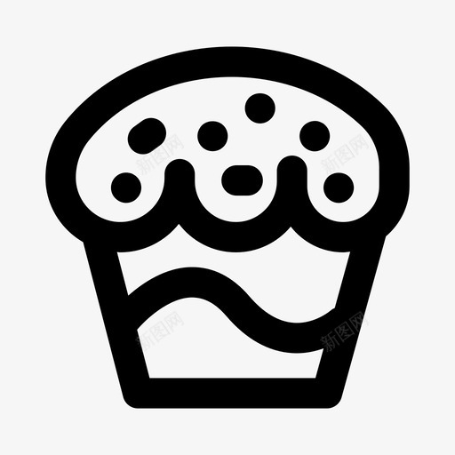松饼纸杯蛋糕甜点图标svg_新图网 https://ixintu.com 复活节的标志 松饼 派 甜点 纸杯蛋糕