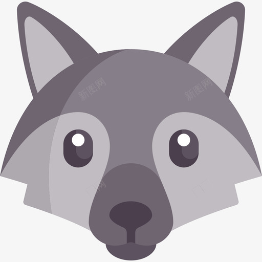 狼动物与自然平坦图标svg_新图网 https://ixintu.com 动物与自然 平坦 狼
