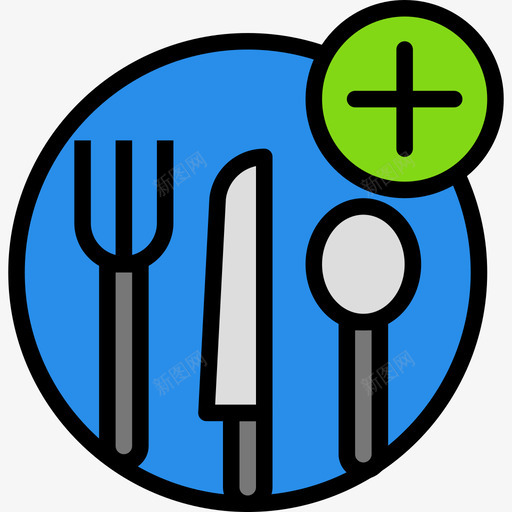餐具食品87线性颜色图标svg_新图网 https://ixintu.com 线性颜色 食品87 餐具