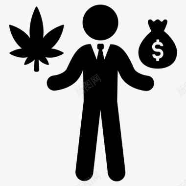 大麻毒贩利润图标图标