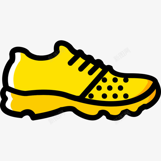 运动鞋男鞋4黄色图标svg_新图网 https://ixintu.com 男鞋4 运动鞋 黄色